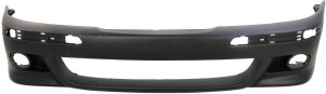 Front Bumper Cover for BMW M5 2000-2003, Primed (Ready to Paint), without Headlight Holes, with Parking Distance Control Sensor Holes, Plastic, Replacement