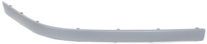 Front Bumper Molding for BMW 5-Series 2001-2003, Right (Passenger) Side, Upper Outer Placement, Plastic, Paint to Match, Replacement Models: 520i, 523i, 525i, 528i, 530i, 535i, 540i, 545i, 550i.