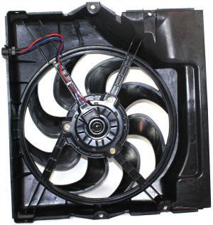 A/C Fan Shroud Assembly for BMW 3-Series 1992-1998, Suitable for 4-Cylinder 1992-1995 and 6-Cylinder 1993-1999 Models, Replacement