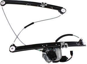 Front Window Regulator with Power Motor for BMW X5 2000-2006, Left (Driver) Side, Replacement