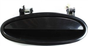 Smooth Black Rear Exterior Door Handle for Pontiac Grand Prix 1997-2008, Left (Driver), Replacement