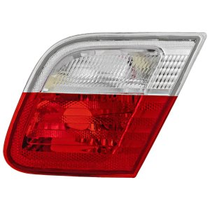 Tail Light for BMW 3-Series 1999-2003, Right (Passenger) Inner, Lens and Housing, Clear and Red Lens, Convertible/Coupe, To March 2003, Replacement Models: 318i, 318is, 320i, 323i, 325i, 328i, 330i