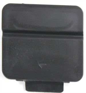 Rear Bumper Tow Hook Cover for BMW 5-Series 2004-2007, Sedan, Black, without M Package, Replacement