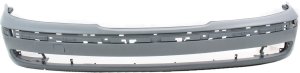 Front Bumper Cover for BMW 5-Series (1997-2000 Models), Primed (Ready to Paint), Designed for 528i/540i Models without Headlight Washer Holes, Replacement