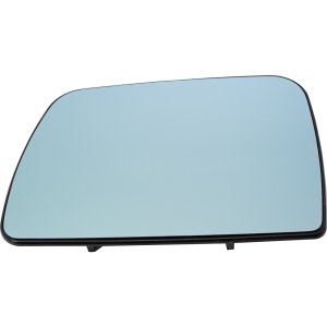 Heated Mirror Glass for BMW X5 (2000-2006) with Backing Plate, Flat Blue, Left (Driver) Side, without Auto-Dimming, Replacement