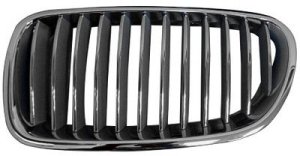 2011 - 2014 BMW 528i Grille - (Brand: LKQ) - Front Left (Driver) Side - (Base 3.0L Sedan + Base 2.0L Sedan + Luxury 2.0L Sedan + Top 3.0L, 4.4L Sedan + M Sport 2.0L Sedan + Lujo 3.0L, 4.4L Sedan) Replacement