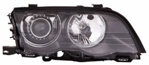 Left (Driver) Headlight Assembly for 1999-2001 BMW 328i, Front Headlight Replacement Housing/Lens/Cover with xenon HID lights, E46 Body Code, Sedan, 4 Door,  63126902763, Replacement