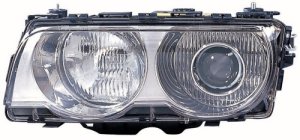 Left (Driver) Headlight Assembly for 1999 - 2001 BMW 750iL, Front Light Replacement Housing/Lens/Cover, Xenon with Bright Bezel, Composite,  63126907317, Replacement