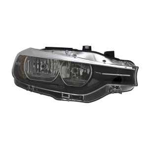 Left (Driver) Headlight Lens/Housing for 2016-2018 BMW 328i, F30 Series; Halogen Headlight Assembly;  63117365599, Replacement