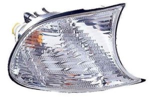 Right (Passenger) Parking Light Assembly for 2002 - 2005 BMW M3, Lens Cover, Park/Signal/Marker Combo with White Lens, Convertible and 2 Door Coupe,  63136900532, Replacement