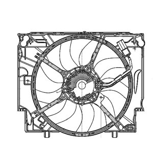 2008 - 2010 BMW 535i Radiator Cooling Fan Assy
