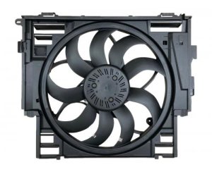 Radiator Cooling Fan Assembly for 2011 - 2012 BMW 750i, F02/F04 Series, 400 Watt,  17428509740, Replacement
