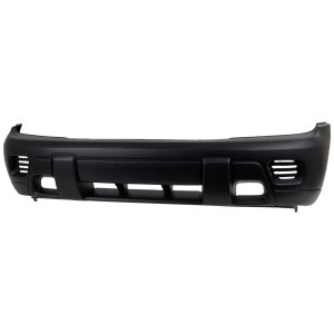 Front Bumper Cover for Chevrolet Trailblazer 2002-2009, Primed (Ready to Paint), without Fog Light Holes, Replacement