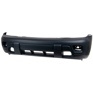 Front Bumper Cover for Chevrolet Trailblazer 2002-2005, Primed (Ready to Paint), with Fog Light Holes, with 2-Tone Paint, Replacement