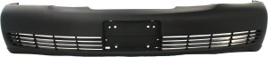 Front Bumper Cover for Cadillac Deville 2000-2005, Primed (Ready to Paint), Without Fog Light Holes, Base/DHS Models, Replacement