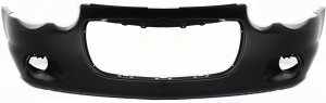 Front Bumper Cover for 2004-2006 Chrysler Sebring Convertible, Primed (Ready to Paint), with Fog Light Holes, Excludes Coupe, Replacement