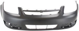 Front Bumper Cover for Chevrolet Cobalt LT Model 2005-2007, Primed (Ready to Paint), Without Fog Light Holes, Replacement