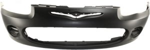 Front Bumper Cover for Chrysler Sebring 2001-2003, Primed (Ready to Paint), Sedan, Without Fog Light Holes, Replacement