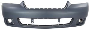 Front Bumper Cover for 2006-2008 Chevrolet Malibu, Primed (Ready to Paint), with Fog Light Holes, Replacement