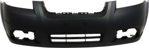 Front Bumper Cover for Chevrolet Aveo 2007-2011, Primed (Ready to Paint), w/ Fog Light Holes, Replacement