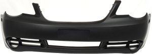 Front Bumper Cover for Chrysler Sebring Convertible/Sedan, 2007-2010, Primed (Ready to Paint), Without Fog Light Holes, Replacement