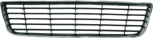 Front Bumper Grille for Chevrolet Impala 2006-2011, Chrome Shell/Dark Gray Insert, Excludes SS Model, Replacement