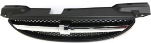 Grille for Chevrolet AVEO 2004-2007, Painted Black Shell and Insert with Chrome Center Bar, Replacement