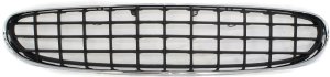 Grille for 2001-2003 Sebring Sedan, Plastic Material, Chrome Shell with Painted Black Insert, Replacement