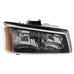 Headlight Assembly for Chevrolet Silverado 2003-2006, Right (Passenger) Side, Halogen, Smooth Reflector, Includes 2007 Classic, Replacement