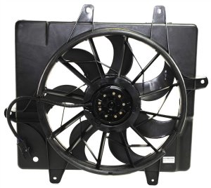Radiator Fan Assembly for Chrysler PT Cruiser 2006-2010, Without Turbo, Convertible/Wagon, Replacement