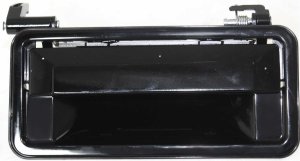 Exterior Front Door Handle for Chevrolet Corsica 1987-1996, Oldsmobile Cutlass Supreme 1990-1997, Right (Passenger) Side, Smooth Black, Without Keyhole, Replacement