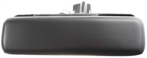 Front Exterior Door Handle for Chevrolet Astro/GMC Safari 1992-2005, Right (Passenger), Plastic Rod Retainer, Smooth Black Metal, without Keyhole, Replacement
