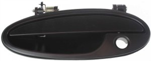 Front Exterior Door Handle for Pontiac Grand Prix 1997-2008, Left (Driver), Smooth Black with Keyhole, Replacement