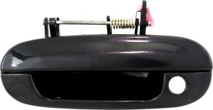 Front Exterior Door Handle for Chevrolet Trailblazer/GMC Envoy 2002-2009, Left (Driver), Smooth Black with Keyhole, Replacement