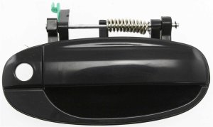 Front Exterior Door Handle Assembly for Chevrolet Aveo 2004-2006/Aveo5 2009-2011, Right (Passenger), Smooth Black, Replacement