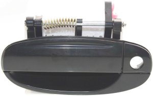 Smooth Black Front Exterior Door Handle Assembly for Chevrolet Aveo 2004-2006/Aveo5 2009-2011, Left (Driver), Replacement