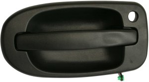 Front Exterior Door Handle for Chevrolet Venture 1997-2005/Uplander 2005-2009, Right (Passenger) Side, Textured Black, with Keyhole, Replacement