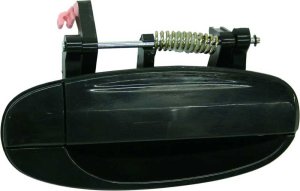 Smooth Black Rear Exterior Door Handle Assembly for Chevrolet Aveo 2004-2006/Aveo5 2009-2011, Right (Passenger), Replacement
