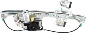 Power Rear Window Regulator with Motor for Cadillac Deville Sedan, Left (Driver) Side, 2000-2005, Replacement