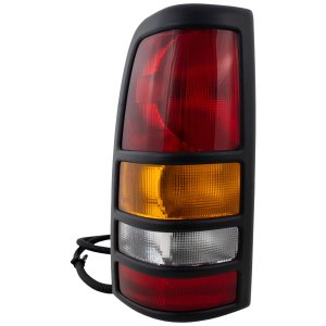 Tail Light Assembly for Chevrolet Silverado/GMC Sierra 3500 (2001-2003), Left (Driver), with Black Bezel, Fleetside, Replacement