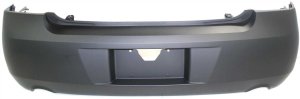 Primed (Ready to Paint) Rear Bumper Cover for Chevrolet Impala 2006-2013, Impala Limited 2014-2016, with Exhaust Hole, Replacement