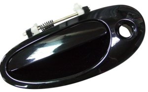Exterior Front Right (Passenger) Door Handle for 2000 - 2005 Dodge Neon, Black, Without Keyless Entry,  QA38TZZAF, Replacement