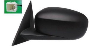 Left (Driver) Side Outside Rear View Mirror Assembly for 2006-2010 Dodge Charger, Power; without Heat; Non-Folding; Textured Black Cover; Glass Replacement,  4806157AC-PFM