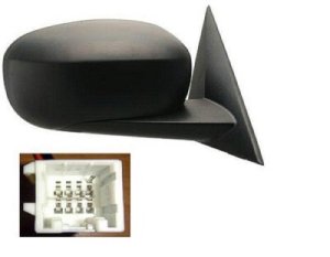 Right (Passenger) Outside Rear View Mirror Assembly for 2006 - 2009 Dodge Charger, Power, Heated, Non-Folding, Paint to Match, Code GTR/XR, Part Number: 1CJ981XRAC-PFM, Replacement