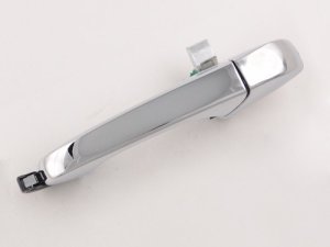 Exterior Rear Left (Driver) Door Handle Outer for 2005 - 2008 Chrysler 300, Bright,  5065801AH, Replacement