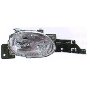 Front Headlight Assembly for 1995 - 1999 Dodge Neon, Right (Passenger) Side without Bulb, Composite,  4761448AB, Replacement