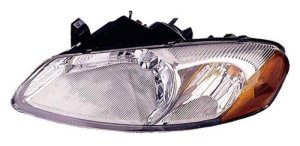 Right (Passenger) Headlight Assembly for 2001 - 2003 Chrysler Sebring Convertible and 4 Door Sedan, Front Headlight Assembly Replacement Housing / Cover / Lens,  4805820AA, Composite, Replacement