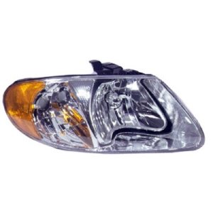Front Headlight Assembly for 2001-2007 Dodge Caravan, Right (Passenger) Side Replacement Housing/Lens/Cover, Composite,  4857700AC, Replacement