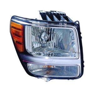 Right (Passenger) Headlight Assembly for 2007-2011 Dodge Nitro, Front Assembly Replacement Housing / Lens / Cover, Composite,  55157224AE, Replacement