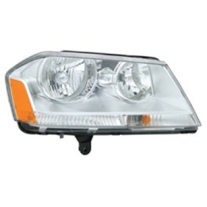 Right (Passenger) Front Headlight Assembly for 2008 - 2014 Dodge Avenger, SE, SE Canada Value Package, SXT, SXT Plus - Replacement Housing, Lens, Cover, Composite,  5116342AD, Replacement